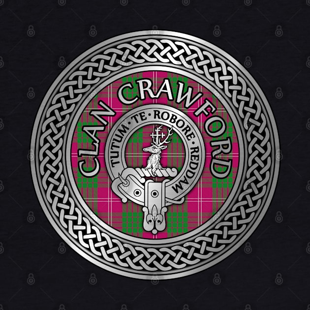 Clan Crawford Crest & Tartan Knot by Taylor'd Designs